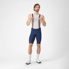 CASTELLI Cyklistické kalhoty krátké s laclem - ESPRESSO 2 - modrá