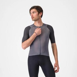 CASTELLI Cyklistický dres s krátkým rukávem - AERO RACE 8S - šedá