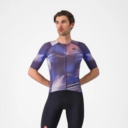 CASTELLI Cyklistický dres s krátkým rukávem - AERO RACE 8S - fialová