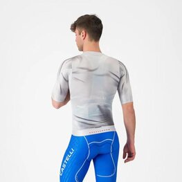 CASTELLI Cyklistický dres s krátkým rukávem - AERO RACE 8S - stříbrná