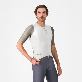 CASTELLI Cyklistický dres s krátkým rukávem - CORRETTO - béžová/ivory