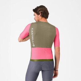 CASTELLI Cyklistický dres s krátkým rukávem - CORRETTO - růžová/hnědá