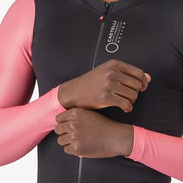 CASTELLI Cyklistický dres s dlouhým rukávem letní - CORRETTO LS - černá/růžová