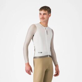 CASTELLI Cyklistický dres s dlouhým rukávem letní - CORRETTO LS - béžová/ivory