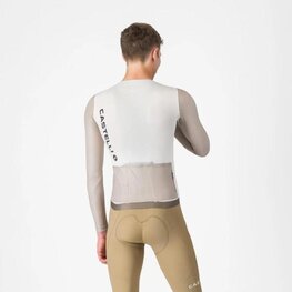 CASTELLI Cyklistický dres s dlouhým rukávem letní - CORRETTO LS - béžová/ivory