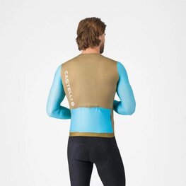CASTELLI Cyklistický dres s dlouhým rukávem letní - CORRETTO LS - hnědá/modrá