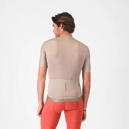 CASTELLI Cyklistický dres s krátkým rukávem - ESPRESSO 2 - béžová