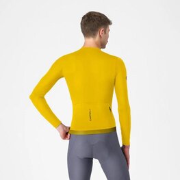 CASTELLI Cyklistický dres s dlouhým rukávem letní - ESPRESSO 2 LS - žlutá