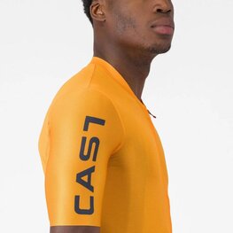 CASTELLI Cyklistický dres s krátkým rukávem - ENTRATA APEX - oranžová