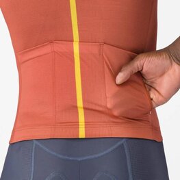 CASTELLI Cyklistický dres s krátkým rukávem - DRITTONE LOGO - červená