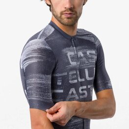 CASTELLI Cyklistický dres s krátkým rukávem - STRATUS LOGO - modrá
