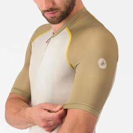 CASTELLI Cyklistický dres s krátkým rukávem - UNLIMITED ENDURANCE 3 - ivory/béžová