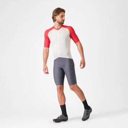 CASTELLI Cyklistický dres s krátkým rukávem - UNLIMITED ENDURANCE 3 - ivory/červená