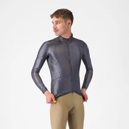 CASTELLI Cyklistická větruodolná bunda - ARIA SHELL 2 - šedá