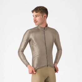 CASTELLI Cyklistická větruodolná bunda - ARIA SHELL 2 - béžová