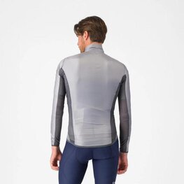 CASTELLI Cyklistická větruodolná bunda - ARIA SHELL 2 - stříbrná