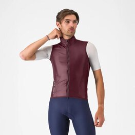 CASTELLI Cyklistická vesta - ARIA 2 - bordó