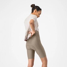 CASTELLI Cyklistické kalhoty krátké s laclem - ESPRESSO 2 W DT - béžová