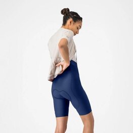 CASTELLI Cyklistické kalhoty krátké s laclem - ESPRESSO 2 W DT - modrá