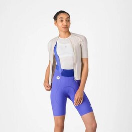CASTELLI Cyklistické kalhoty krátké s laclem - ESPRESSO 2 W DT - fialová
