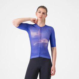 CASTELLI Cyklistický dres s krátkým rukávem - CLIMBER'S A/C W - modrá
