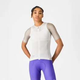 CASTELLI Cyklistický dres s krátkým rukávem - CORRETTO W - béžová/ivory