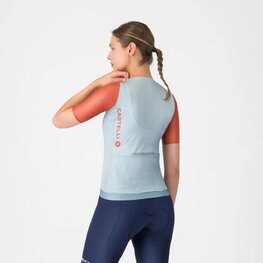 CASTELLI Cyklistický dres s krátkým rukávem - CORRETTO W - modrá/červená