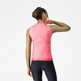 CASTELLI Cyklistický dres s dlouhým rukávem letní - CORRETTO W LONG - růžová