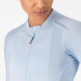 CASTELLI Cyklistický dres s dlouhým rukávem letní - ESPRESSO 2 W - modrá