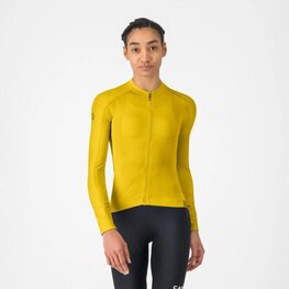 CASTELLI Cyklistický dres s dlouhým rukávem letní - ESPRESSO 2 W - žlutá