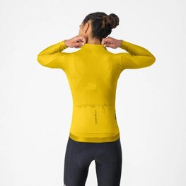 CASTELLI Cyklistický dres s dlouhým rukávem letní - ESPRESSO 2 W - žlutá