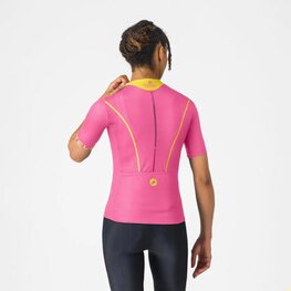 CASTELLI Cyklistický dres s krátkým rukávem - ANIMA FLOW - růžová