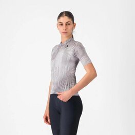 CASTELLI Cyklistický dres s krátkým rukávem - COSMIC VORTEX - šedá