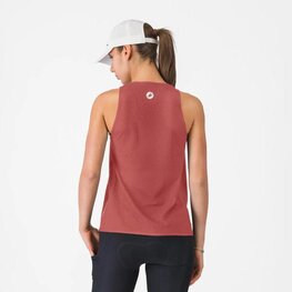 CASTELLI Cyklistické triko bez rukávů - COMFORT TRAVEL - červená