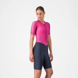 CASTELLI Cyklistická kombinéza - MOVEMENT - růžová/modrá