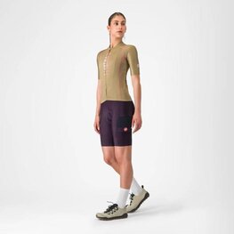 CASTELLI Cyklistický dres s krátkým rukávem - UNLIMITED 2 W - hnědá