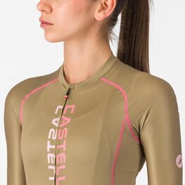 CASTELLI Cyklistický dres s krátkým rukávem - UNLIMITED 2 W - hnědá