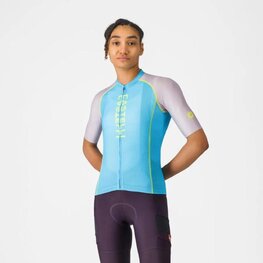 CASTELLI Cyklistický dres s krátkým rukávem - UNLIMITED 2 W - modrá