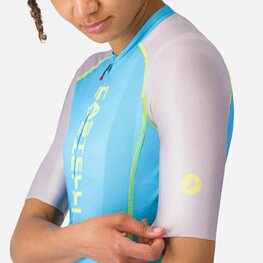 CASTELLI Cyklistický dres s krátkým rukávem - UNLIMITED 2 W - modrá