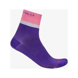 CASTELLI Cyklistické ponožky klasické - TONAL LOGO W 18 - fialová