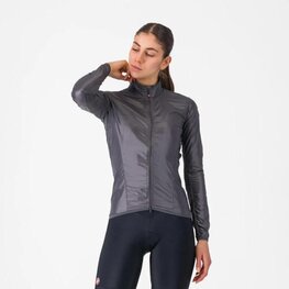 CASTELLI Cyklistická větruodolná bunda - ARIA SHELL 2 W - šedá