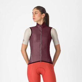 CASTELLI Cyklistická vesta - ARIA 2 W - bordó