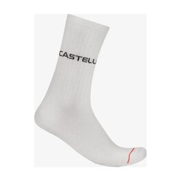 CASTELLI Cyklistické ponožky klasické - CASUAL - bílá