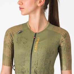CASTELLI Cyklistický dres s krátkým rukávem - UNLIMITED PRO 2 W - zelená