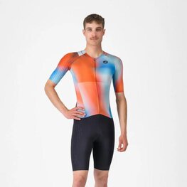 CASTELLI Cyklistická kombinéza - SANREMO 3 - červená/modrá/vícebarevná
