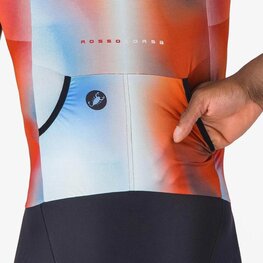 CASTELLI Cyklistická kombinéza - SANREMO 3 - červená/modrá/vícebarevná