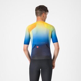 CASTELLI Cyklistický dres s krátkým rukávem - FREE SPEED 3 RACE TOP - modrá/žlutá