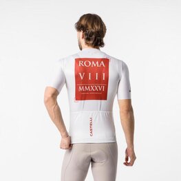 CASTELLI Cyklistický dres s krátkým rukávem - GIRO109 ROME - bílá/červená
