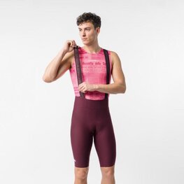 CASTELLI Cyklistické kalhoty krátké s laclem - GIRO TROFEO 2 - bordó