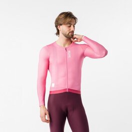 CASTELLI Cyklistický dres s dlouhým rukávem letní - GIRO109 CORRETTO LS - růžová